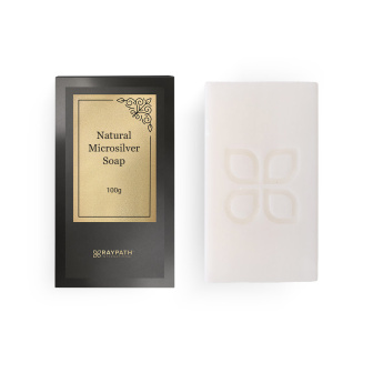 White soap with Nanosilver in a box 100g