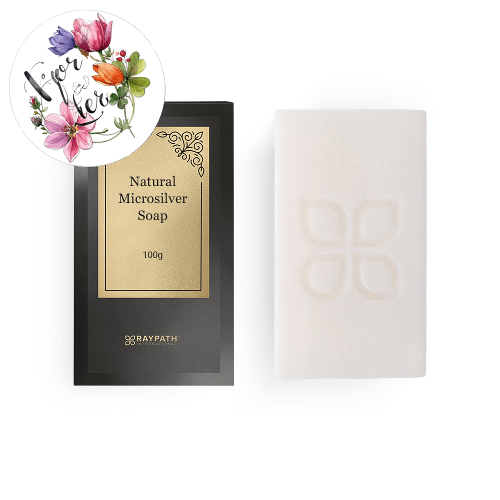 White soap with Nanosilver in a box 100g